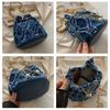 Chain Tassel Denim Crossbody Bag Handbag Cloth Shoulder Bag Elegant Denim Bucket Bag  Wedding