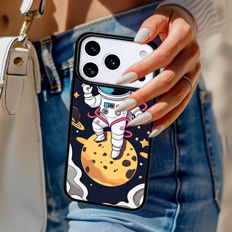 Rejoice Astronaut Phone Case For iPhone 17 Air 14 15 13 12 Max Cover For Apple 16e 11 Pro Max Plus Coque