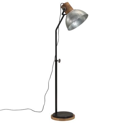 Floor Lamp 25 W Vintage Silver 30 X 30 X 100 150 Cm E27 Socket