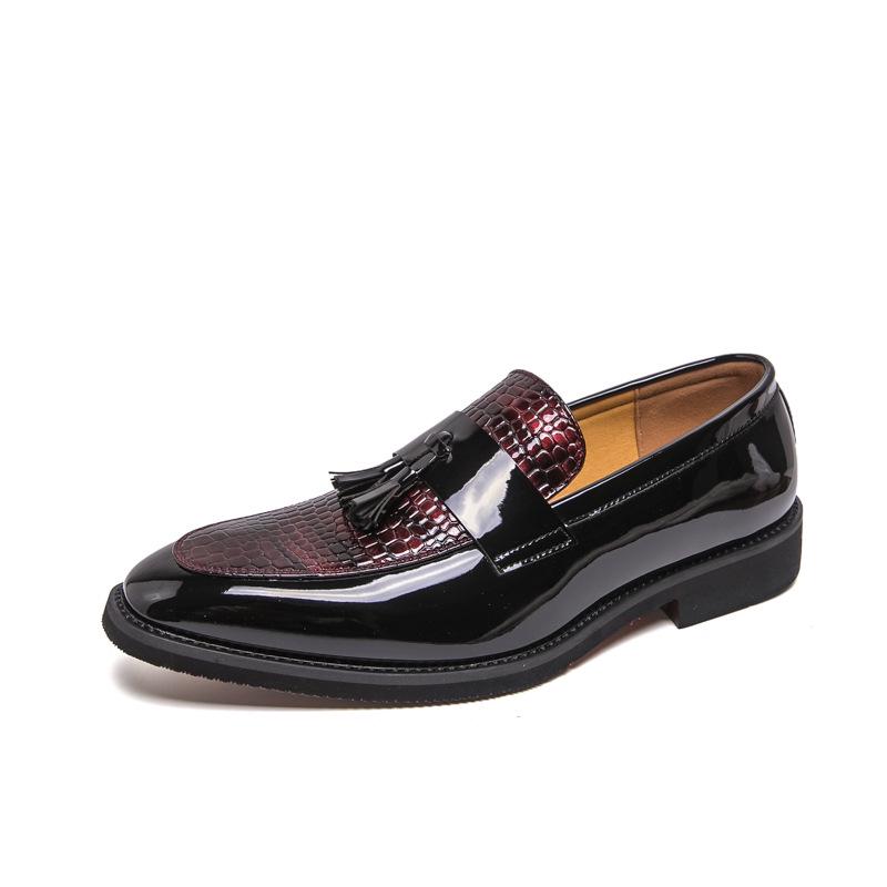 Men s Large Pointed-Toe Leather Shoes - New British Style, Business & Casual 39