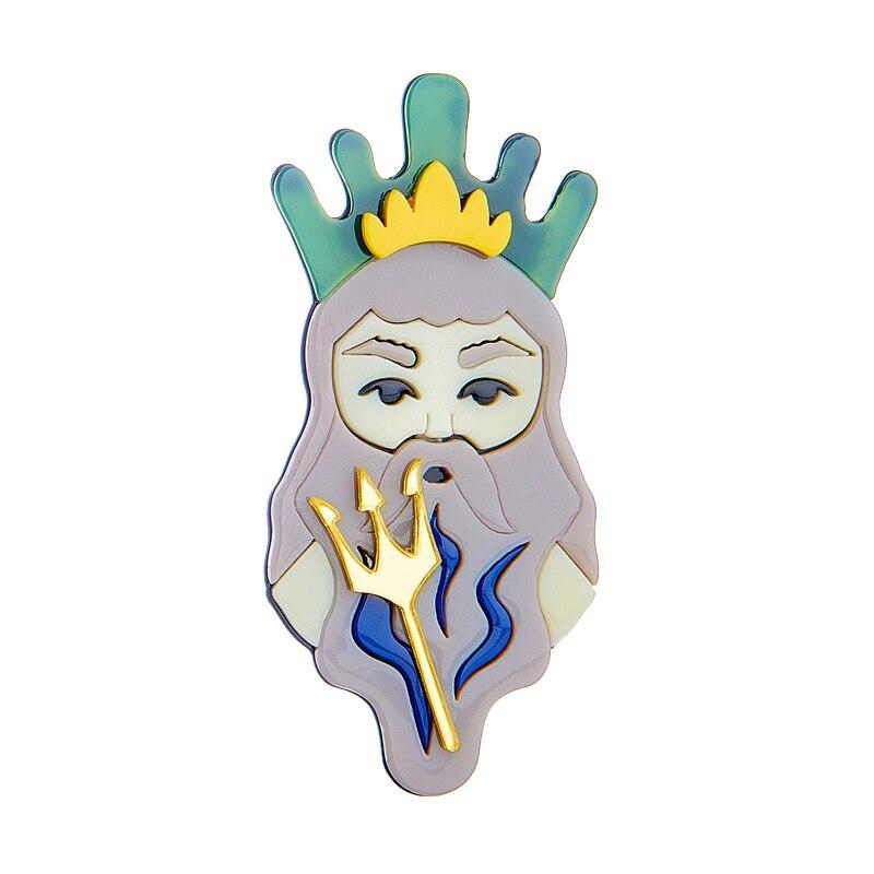 

Blucome винтажные ретро броши для женщин Древняя Греция миф персонаж женская брошь акриловый материал женские украшения на рюкзаках серый