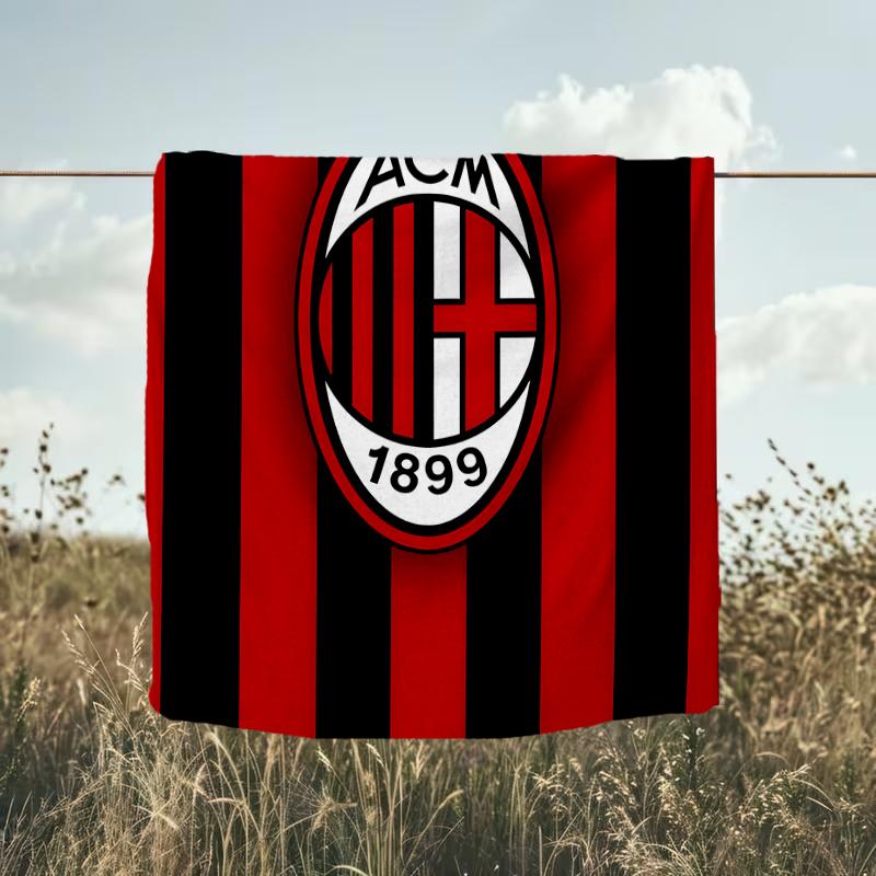 1PZ Coperta Morbida in Flanella Stampata Ac Milan per Camera da Letto Adulti Soggiorno Divano Campeggio Viaggio Regali per Fan Regali di Natale