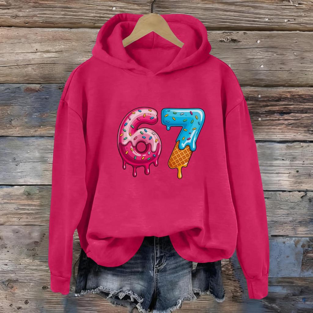 Women's Fashion Daily Versatile Casual Sweatshirts Long Sleeve Hooded Top Sweatshirts