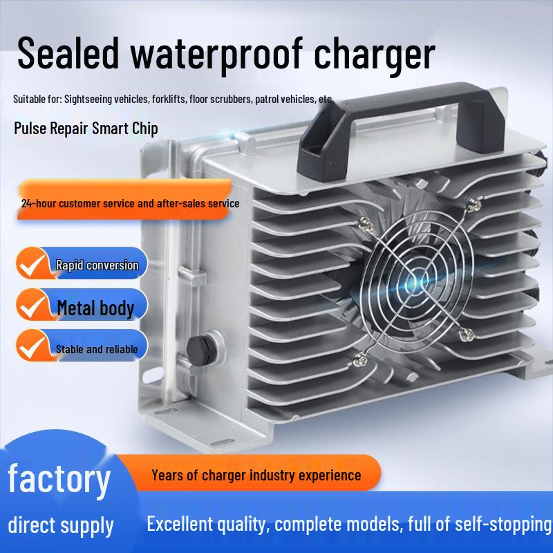 Electric Vehicle Floor Scrubber/Forklift Lead-Acid Battery Charger, 48V/60V/72V, Waterproof, Fast Charging