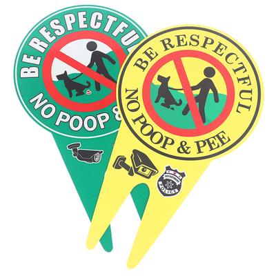 Double Sided No Pooping Dog Sign No Peeing Dog Sign With Stake Garden Signage