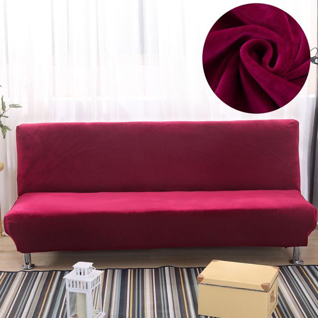 Winter Plüsch Sofa Bett Abdeckung Samt Dicke All-Inclusive Slipcover Futon Sofa Ohne Armlehne Sofa Abdeckung Capa De Sofa