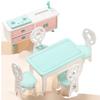 Wooden Doll Furniture Set: Mini Sofa, Cabinet, and Wardrobe for Child's Pretend Play