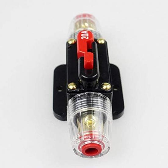 20A 30A 40A 50A 60A 80A 100A Circuit Breaker 12V 24V DC Car Truck Audio Resettable Fuse Circuit Breaker (Rated Current : 80A)