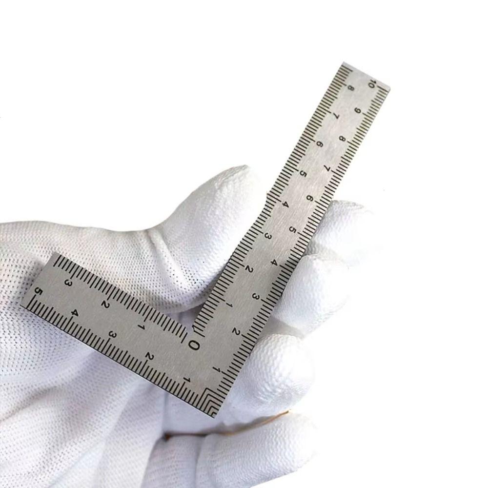 Stainless Steel Metal Ruler Measuring Tool Mini Ruler L Square Ruler  Educational