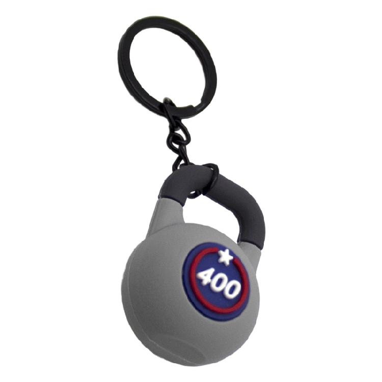 Fashionable Mini Kettlebell Keychain Sturdy Rubber Backpack Charm Lightweight Key Holder For Outdoor Use