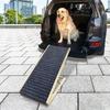 Extra Wide Dog Ramp for Large Dogs Up To 80lbs - Non-Slip Adjustable Pet Ramp for Car, Couch & High Beds, Foldable Wooden Ramp