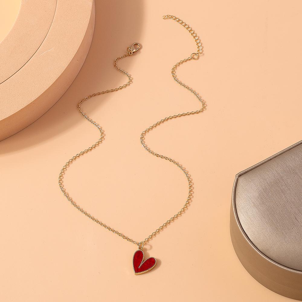 Exquisite Y2K Crystal Heart Pendant Necklace Chain for Women Girls Handmade Party Holiday Jewelry Gifts