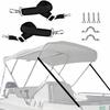 2X Weatherproof Boat Top Awning Straps Marine Webbing Strap Adjustable With Loop Stainless Steel Snap Hooks For Canopy Canoe