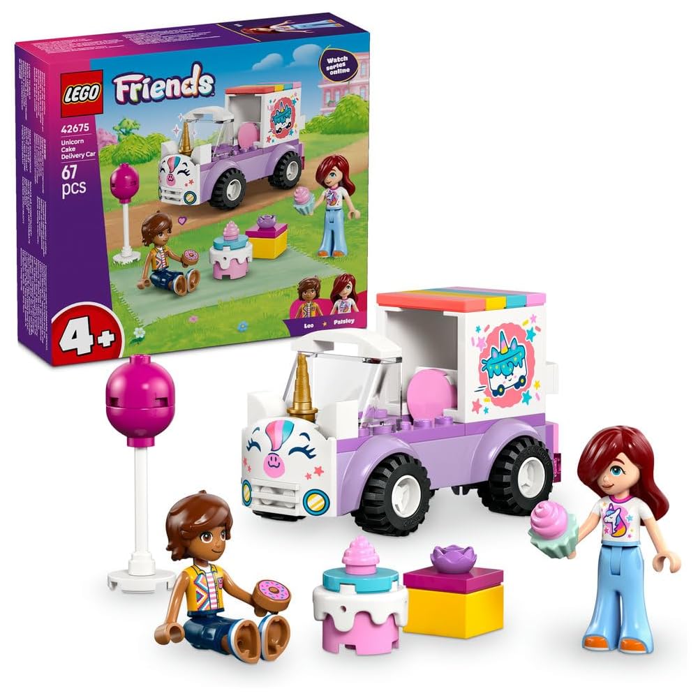 

LEGO Friends Unicorn Cake Delivery Toy Set Building Blocks for Kids Ages 4-6 Educational Gift for Boys and Girls 42675