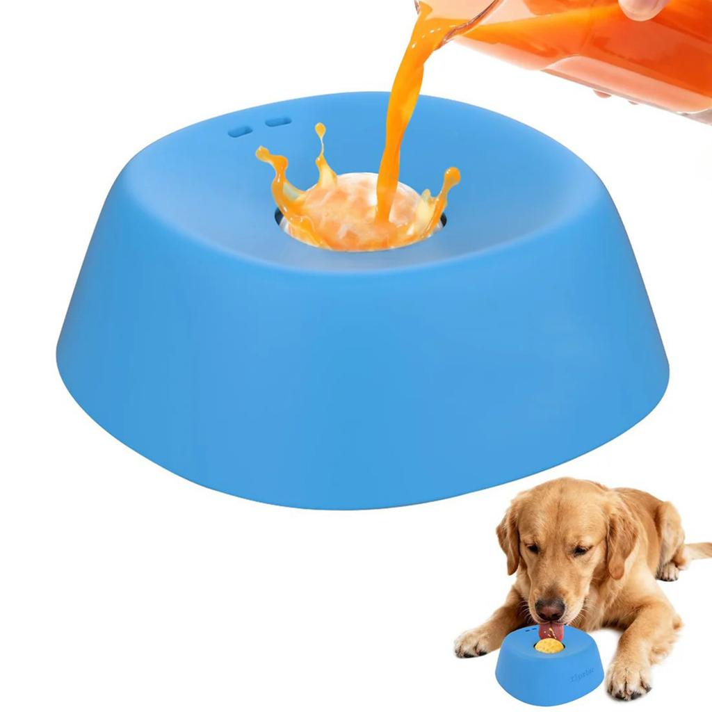 Bol à lécher liquide pour chien avec design d'alimentation lente Antidérapant Amovible Facile à nettoyer pour friandises liquides Bouillon d'os Yaourt