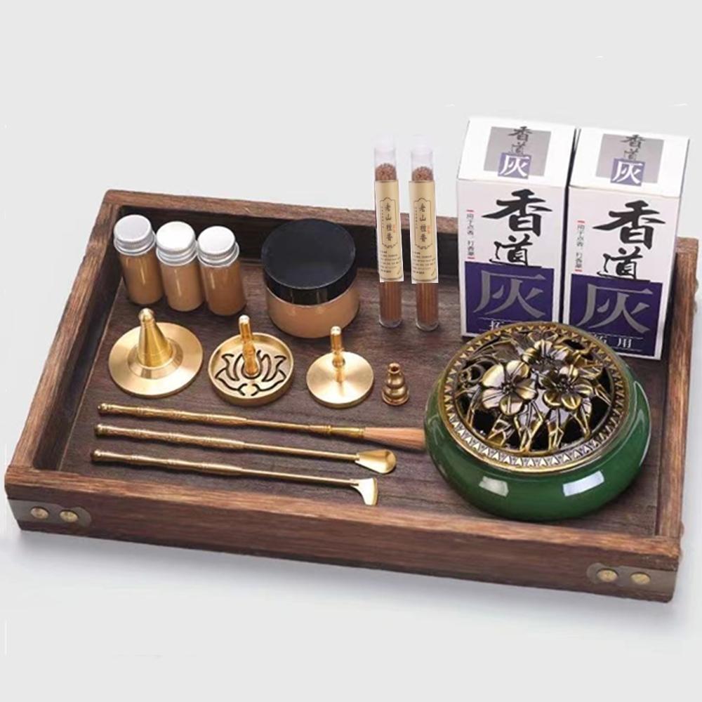 Incense Burner Censer Tool Set Making Kit Press Powder Fennel Aroma Furnace
