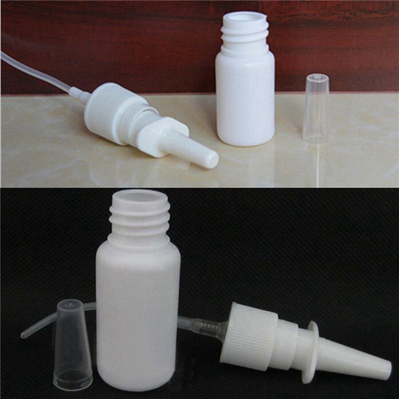 A84X-200Pcs 10Ml Spray Bottle Refillable Plastic Mist Nose Nasal Sprayer