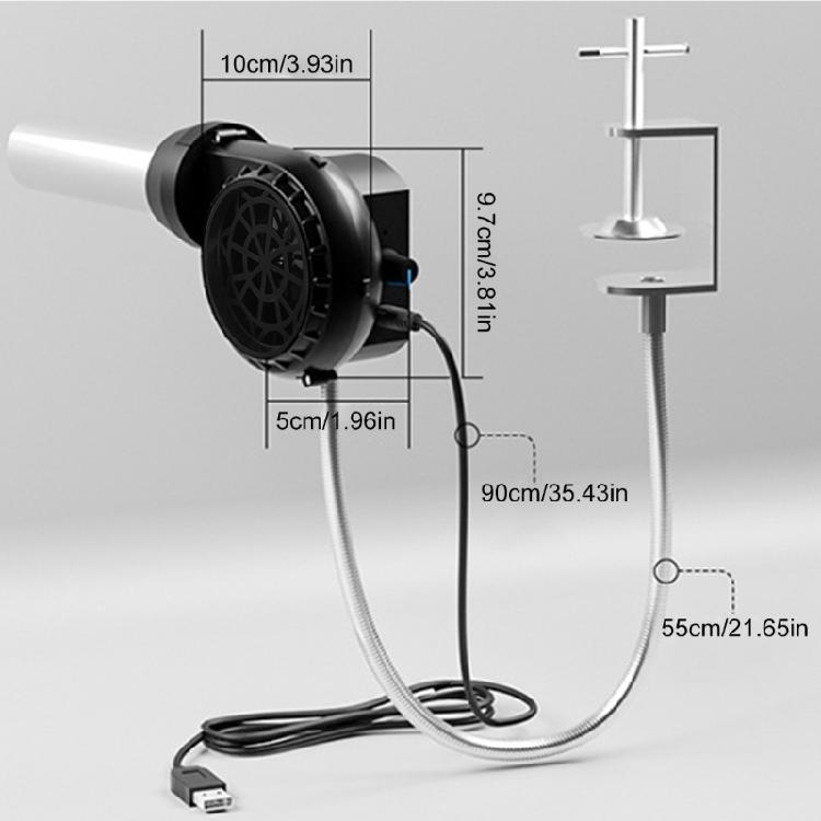 Easy to Carry BBQ Air Boosters Fan with USB Cable for Outdoor Grilling and Camping Trips