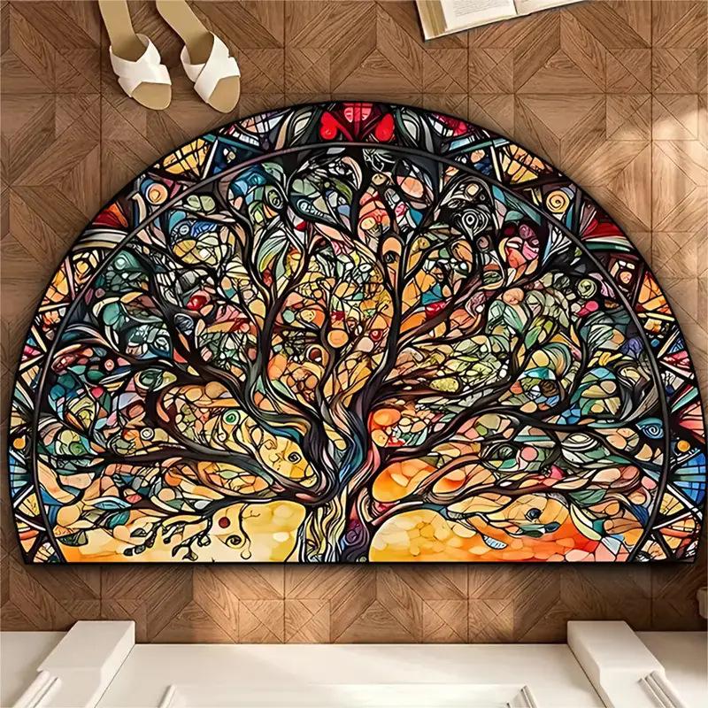 

Міцний, Легкий у догляді Напівкруглий Доріжка - Стійкий до бруду та зносу для передпокою або спальні Custom-order (No return/exchange)