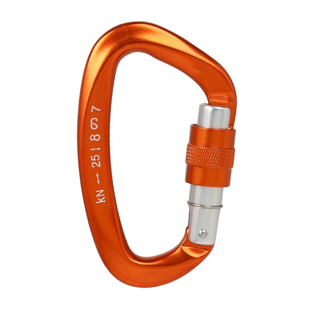 

25KN карабин для скалолазания клипса крюк прочный алюминиевый D-образное кольцо винтовой замок Rock
