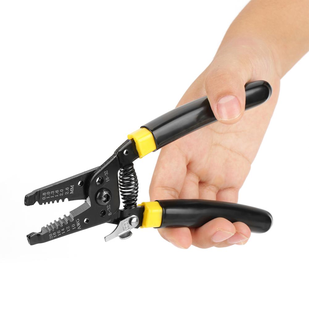 RT7021 Multifunctional Cable Cutting Stripping Pliers Wire Cutter Stripper 0.82.6mm AWG 1020