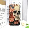 Retro Gothic Night Flower Skull Head Printed Phone Case for iPhone 17 16 12 11 14 Plus 13 14 15 Pro Max Mini X Floral Soft Cover