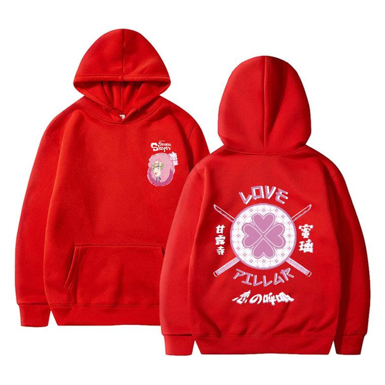 Japonské Anime Demon Slayer Kimetsu No Yaiba Mikina Unisex Dámské Manga Cosplay Mikiny Kanroji Mitsuri Grafická mikina s potiskem