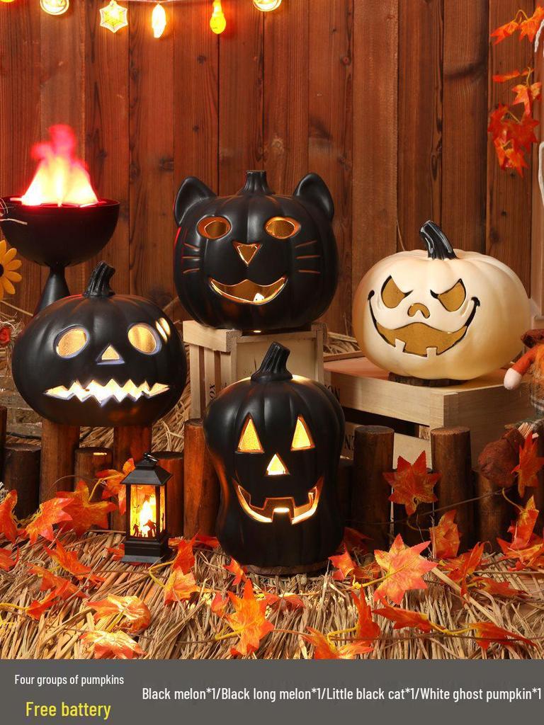Luminous Halloween Pumpkin Lantern Decoration - Large Outdoor Display for Shopping Malls and Events