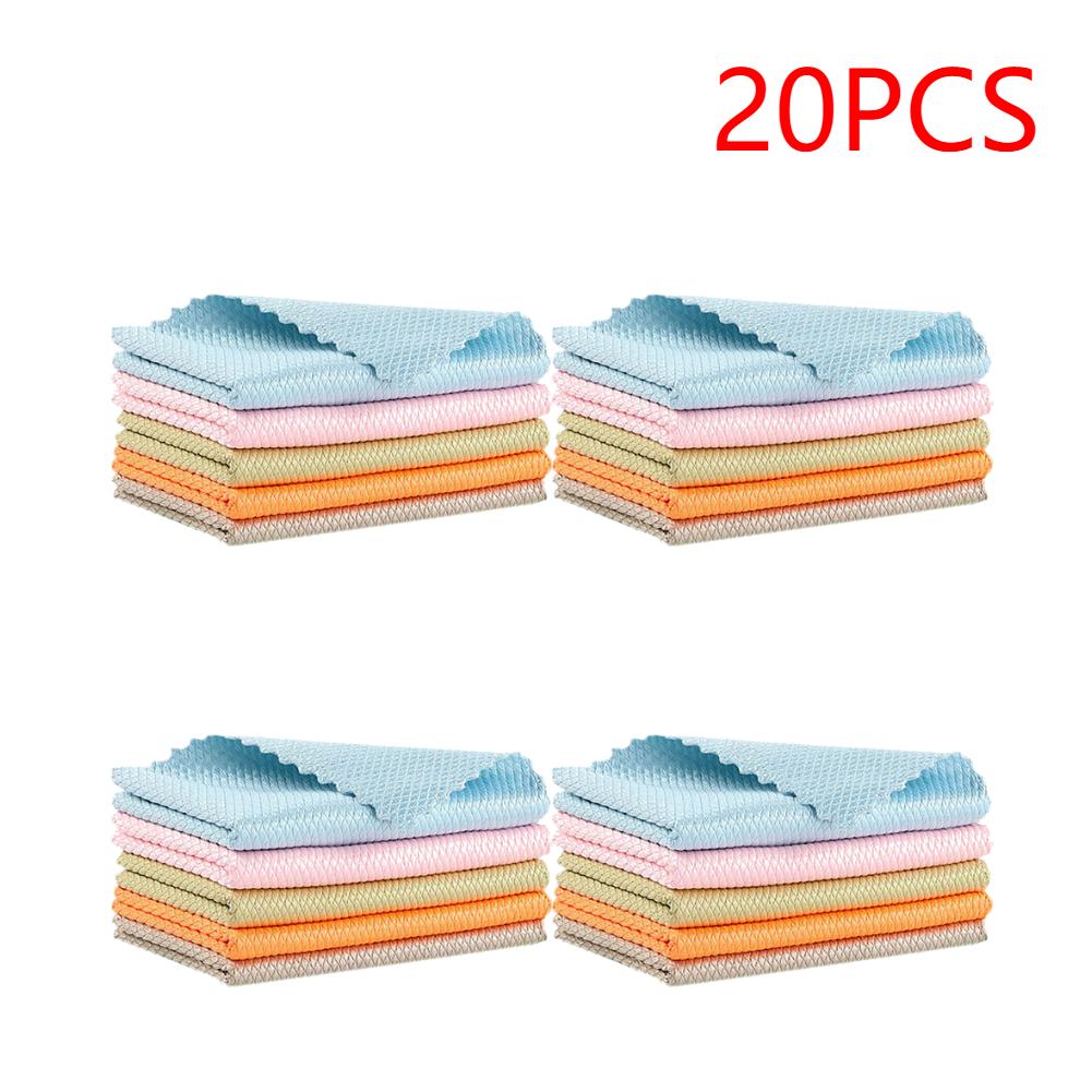 

15-50PCS Perfect Dish Rags Cleaning Cloth Scrubbing Wash Cloths Reusable Absorbent Paper Towel for Counter Washing Dishes