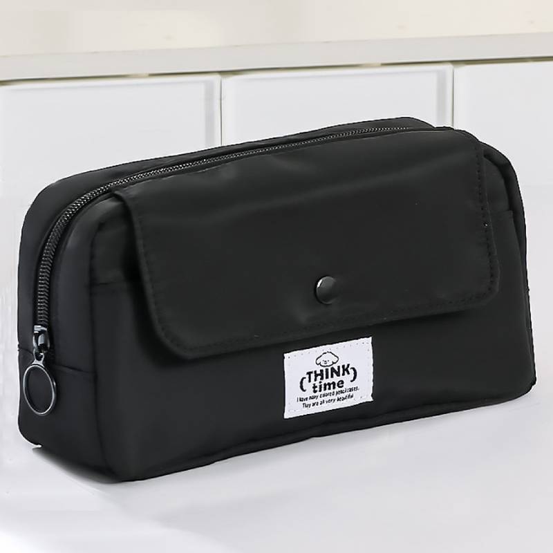 Multilayer Canvas Pencil Case With Large Capacity For Students And Office Use