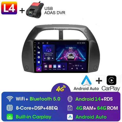 8G+128G CarPlay 2din Android AutoRadio GPS Multimedia Player for Toyota RAV4 Rav 4 2001 2002 2003-2006 DSP IPS 2 DIN Car Stereo