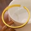 Shajin Jewelry Lotus Open Bangle: Women's Imitation Gold, Wedding Accessory, Solid Charm, Ancient Method Design.