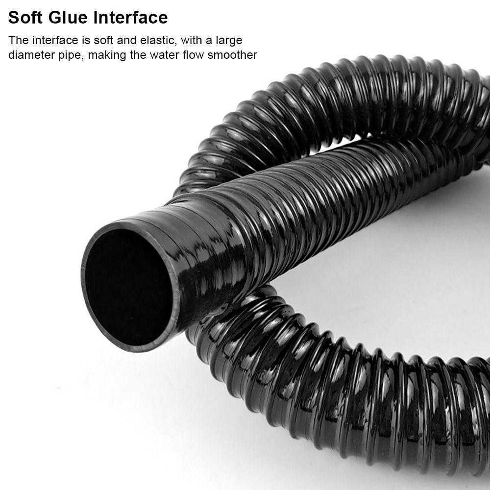 1 szt. Gumowa głowica Wąż karbowany Wąż wlotowy Wąż wylotowy Rurka do akwarium Nowy karbowany wąż akwariowy
