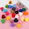 50Pcs Mini Knit Christmas Hats Colorful DIY Crocheted Small Hat with Pom-Pom Crafts Tree Ornaments Doll Accessories And Holiday Decor