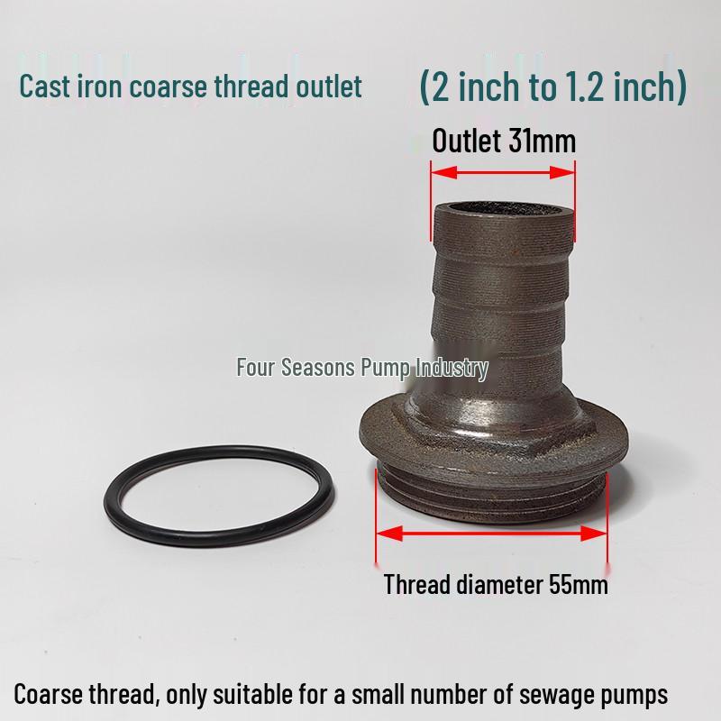 2-inch To 1-inch Cast Iron Elbow for Submersible Water Pump