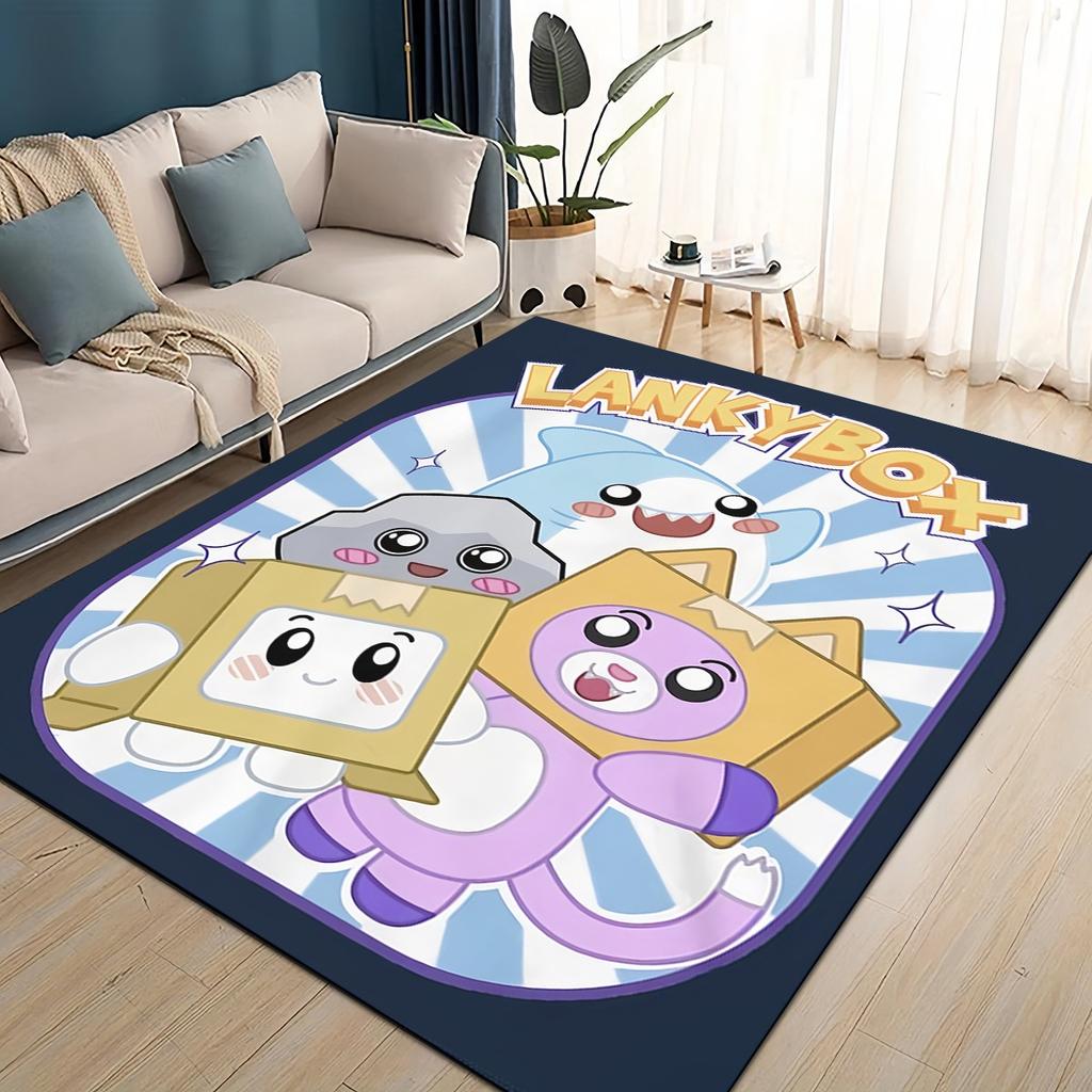 27 Style New Lankybox Boxy Foxy Rocky Cartoon Carpet Rug for Living Room Bedroom Home Sofa Decoration,kids Non-slip Floor Mat