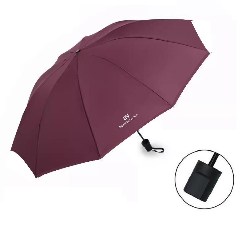 

Неавтоматический зонт нелегко повредить на улице Солнечные зонты дождь и солнечно вручную складывающиеся студенческие портативные зонты бордовый