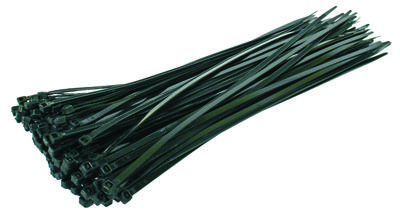 Bandas de plástico para atar Pa6.6, 100 unidades, negras, 430*4.8 - E-600-0007