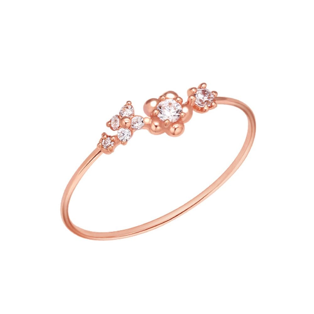 [Goldpang] 14K Bubble Cubic Flower Ring