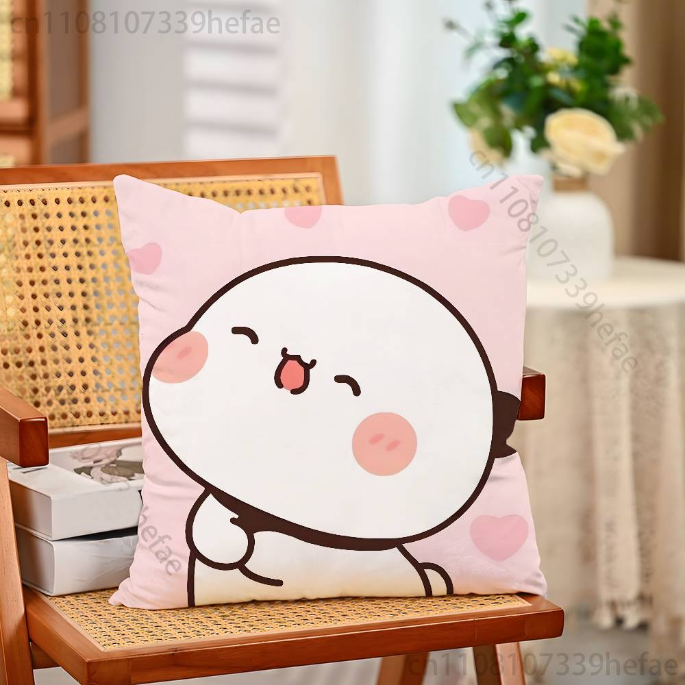 Cute BBubu Dudu Pillow Cases for Bedroom Living Room Sofa Home Decor Polyester Cushion Cover with Zipper