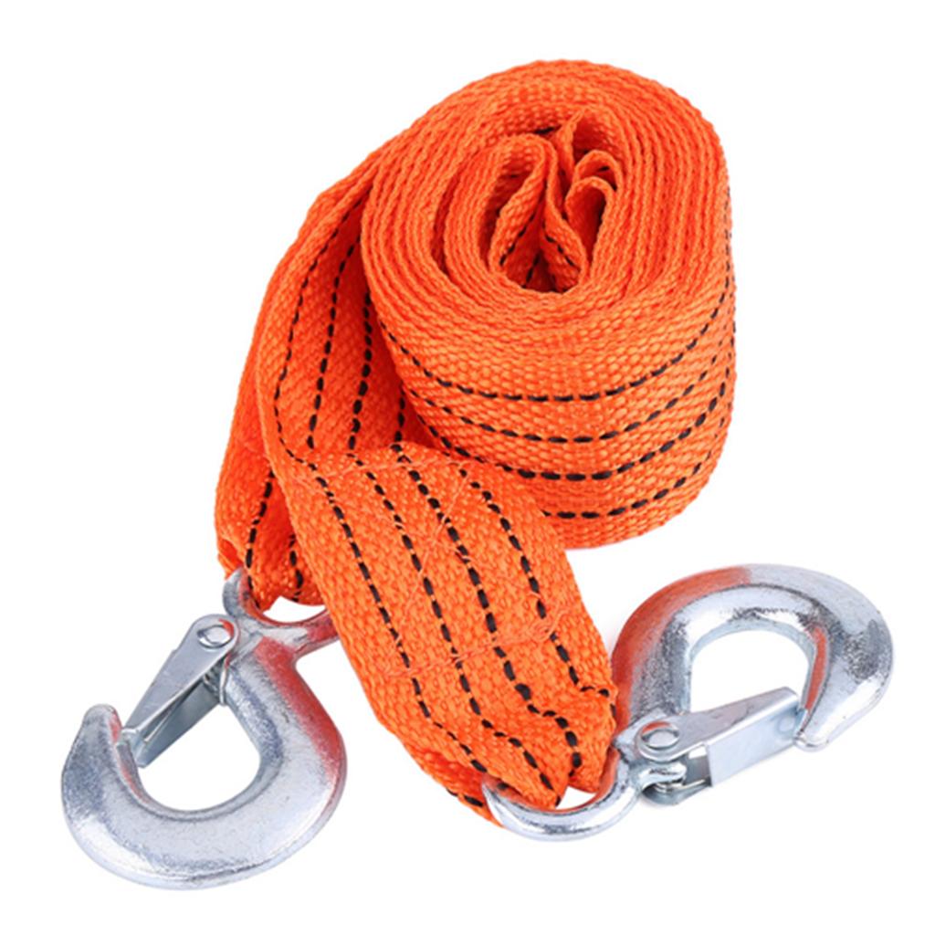 4 Meter Load 3 Ton  Car Trailer Towing Rope Strap Tow Cable with Hooks Emergency Vehicle Tool