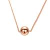 Starfuo 585 Rose & Purple Gold-Plated Bead Pendant Necklace - Trendy Russian Fashion for Women
