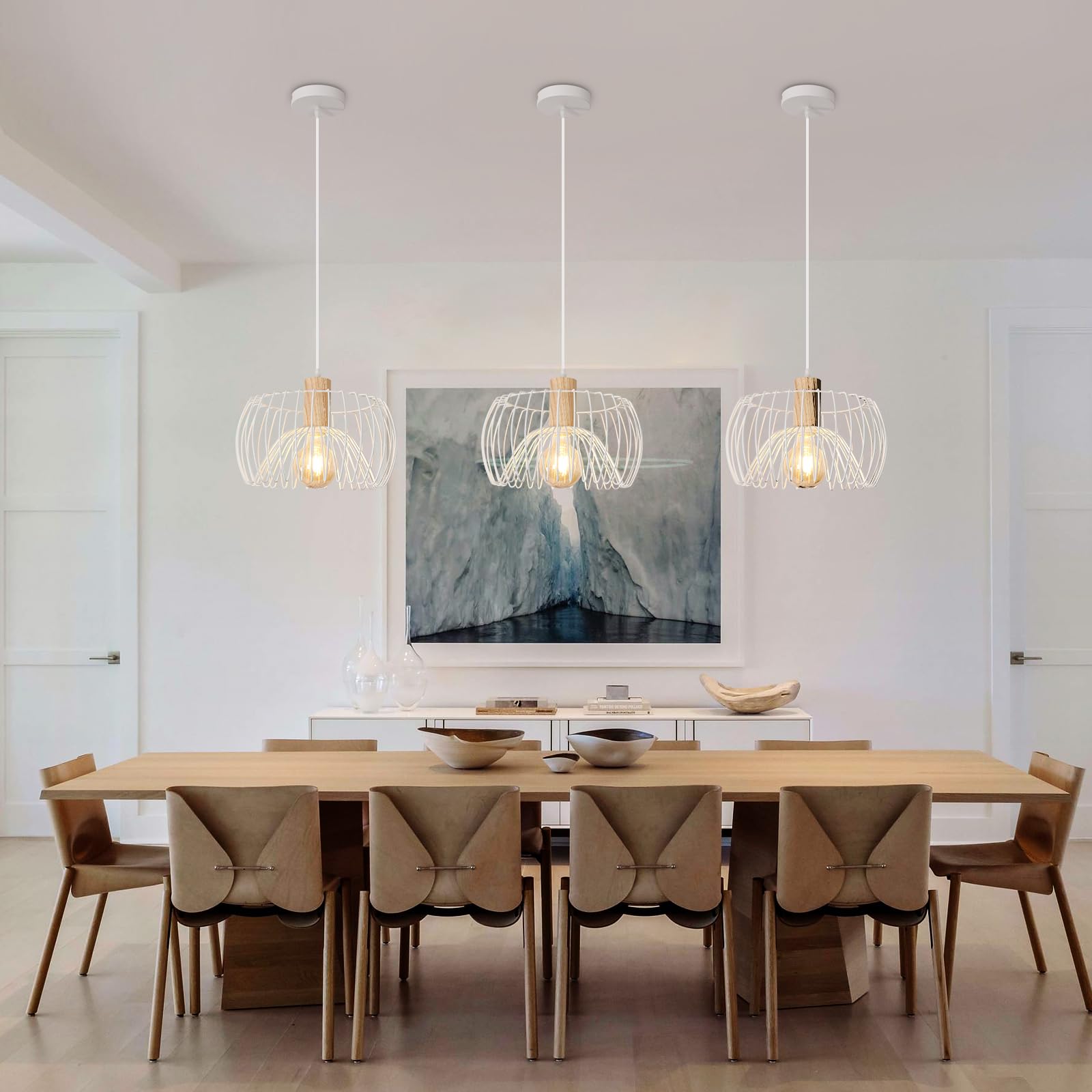 

Подвесной светильник в стиле ретро, ​​современный деревянный металлический потолочный светильник в скандинавском стиле E27, винтажный потолочный светильник для спальни, столовой, кухни E27 head No bulb белый