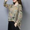 Floral Long-sleeved T-shirt Women's Spring and Autumn Models, Large Size Mother Clothes, Western Style Bottoming Shirt, Literary Fan Top Trend