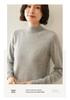 Women's Loose Fit Cashmere Half-High Neck Sweater - Soft, Classic Autumn/Winter Knit Base Layer