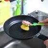 Soap Dispenser Sink Automatic Sponge Kitchen Bathroom Flower Shaped Cleaning Brush Pot Washing Tool with Handle Home Decoration
