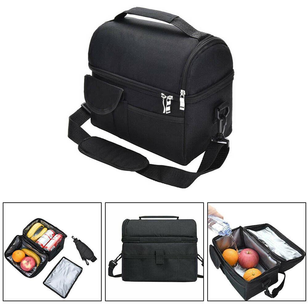 Large Insulated Lunch Bag Thermal Cool Hot Food Storage Tote Box Adult Kids Men