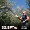 High-branch Handheld Mini Electric Saw Rechargeable Lithium Battery Single-hand Saw Pruning Felling 2-in-1 Cordless Pole Saw