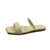 Women's 2022 Summer Square Toe Flat Sandals with Open Toe and Strap