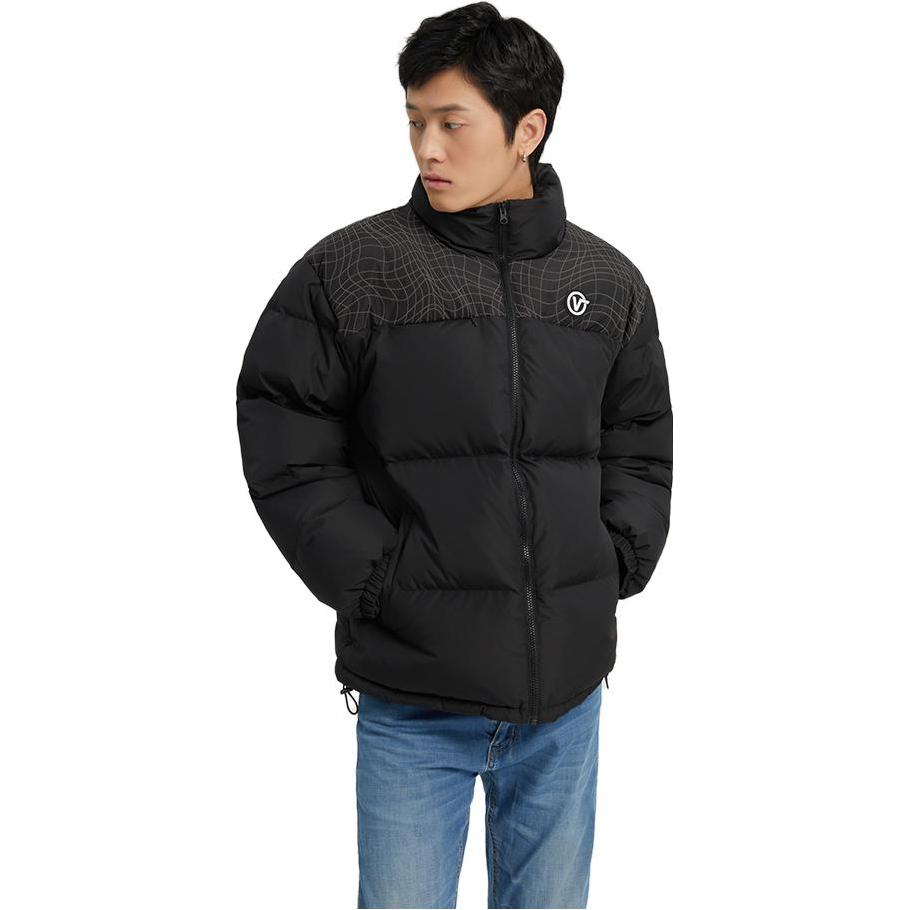 Vans Solid Color Stand Collar Long Sleeve Down Jacket Men Outerwear Black VN0A7YJOBLK
